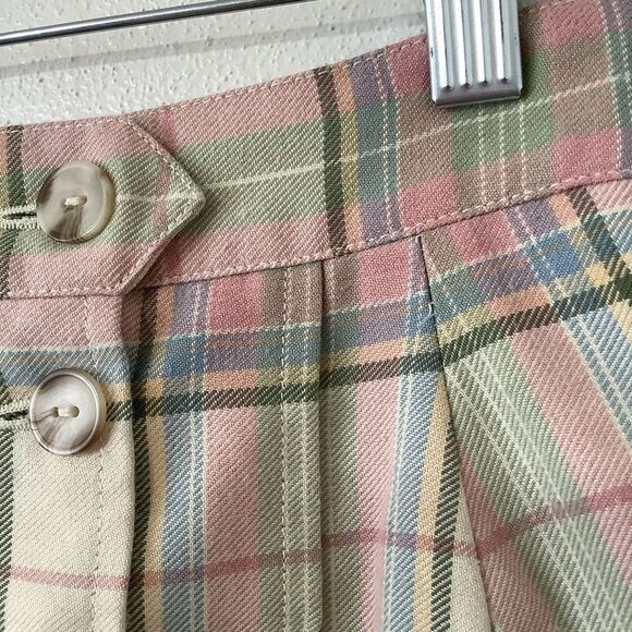 Vintage Y2K Preppy Light Academia Old Money Plaid Mini Skirt Sz 6 Autumn Fall - Picture 4 of 15